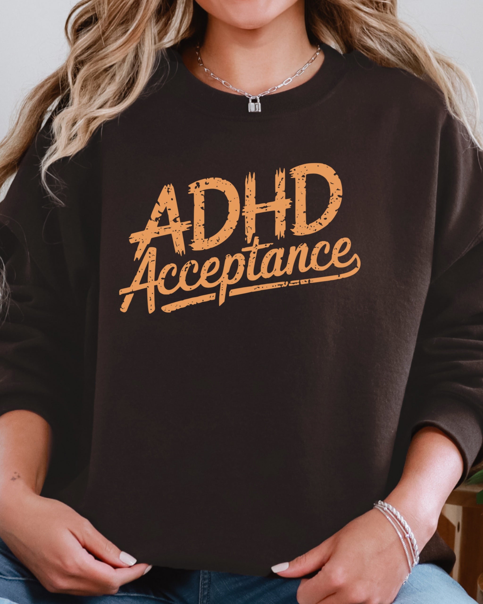 ADHD Acceptance Grunge Style Sweatshirt