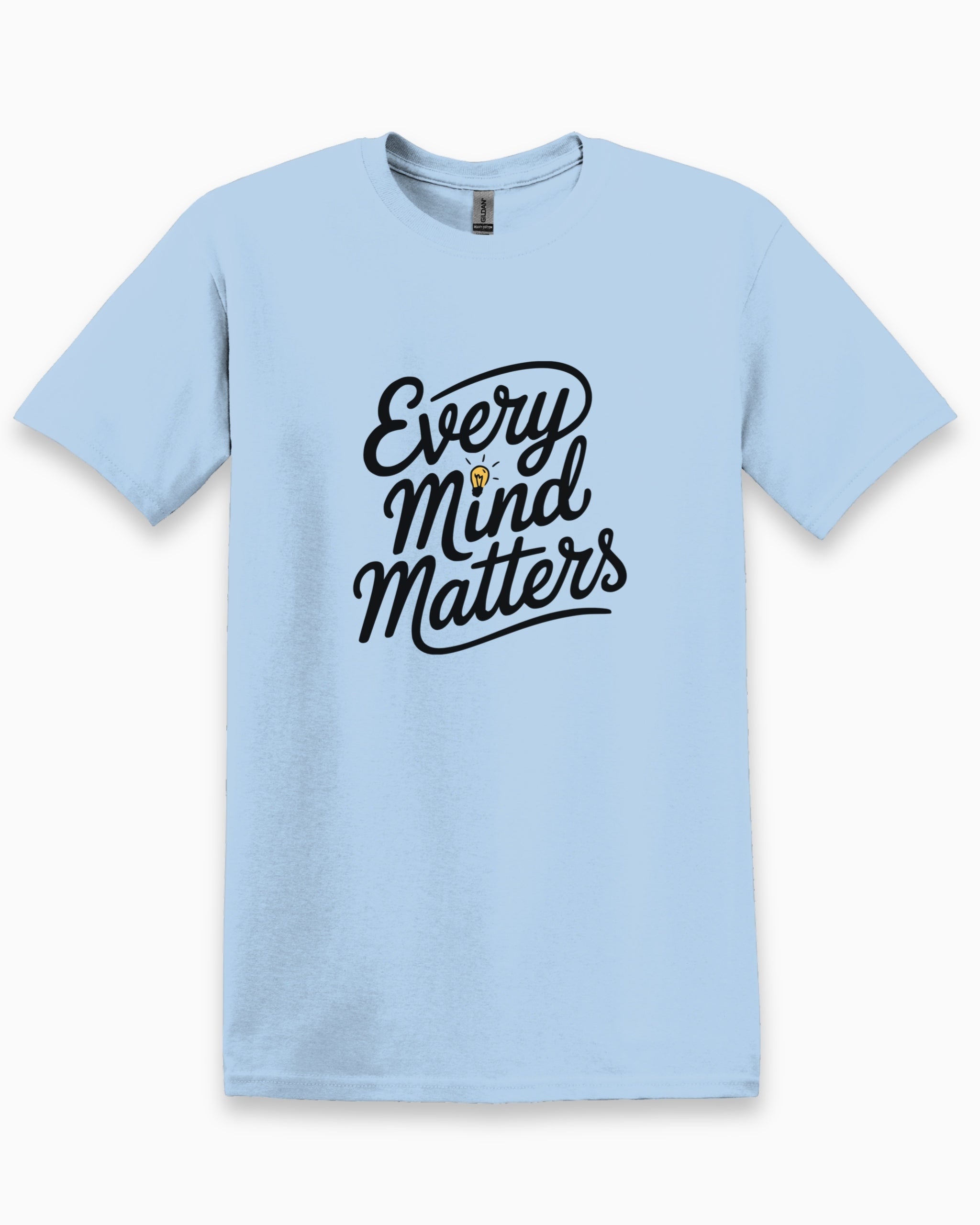 Every Mind Matters Tee-Light Blue-Neurodiversity, ADHD & Autism Awareness & Acceptance T-Shirt by Daily Bloom