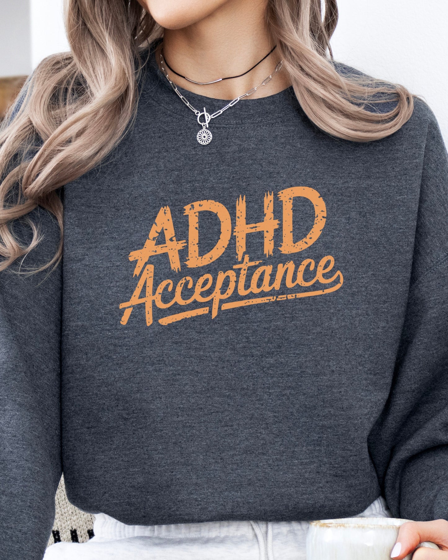 ADHD Acceptance Grunge Style Sweatshirt