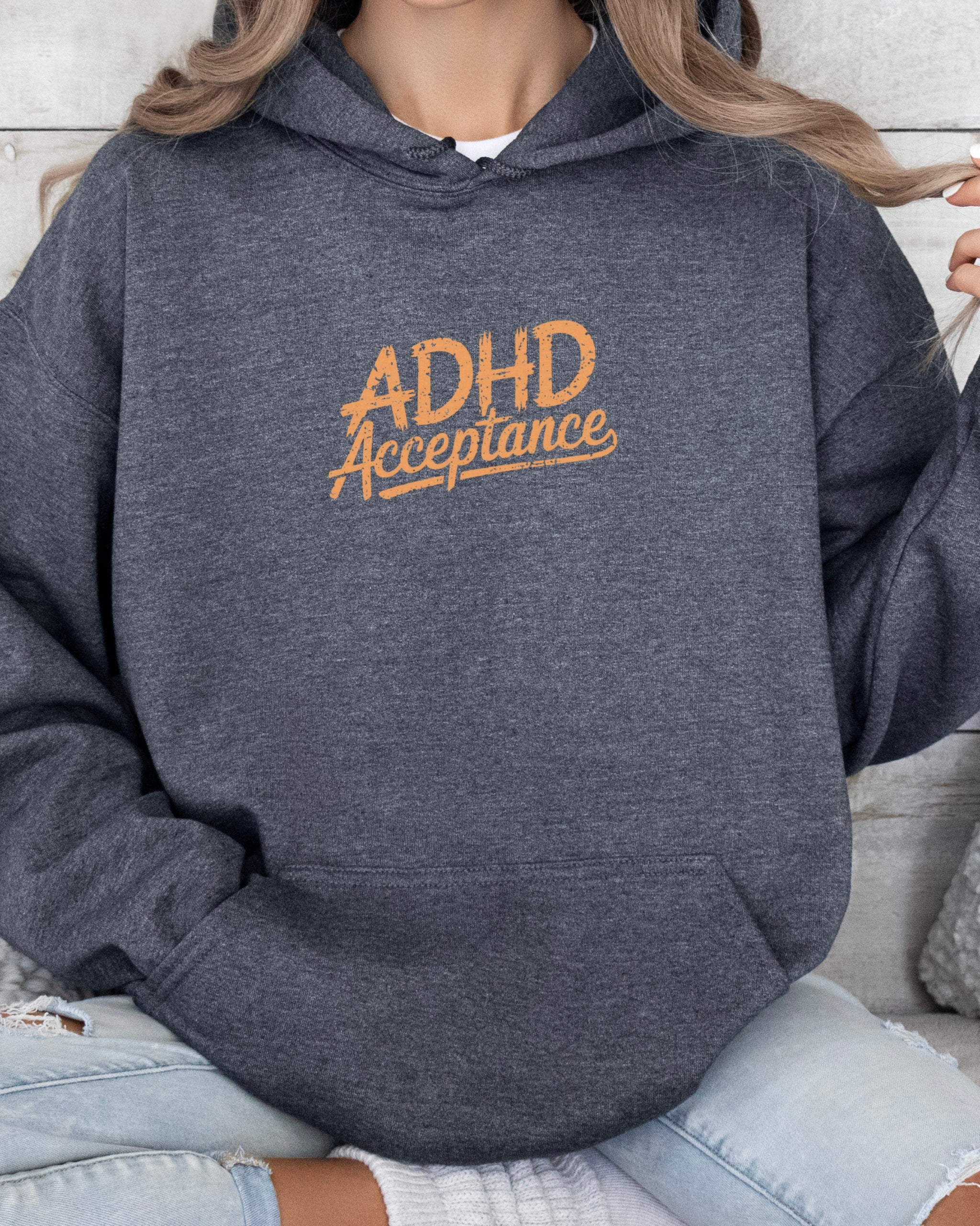 ADHD Acceptance Grunge Style Hoodie