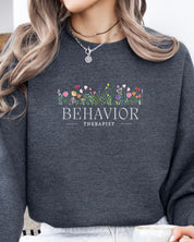 Behavior Therapist Floral Sweatshirt