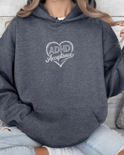 ADHD Acceptance Love Heart Sketch Hoodie