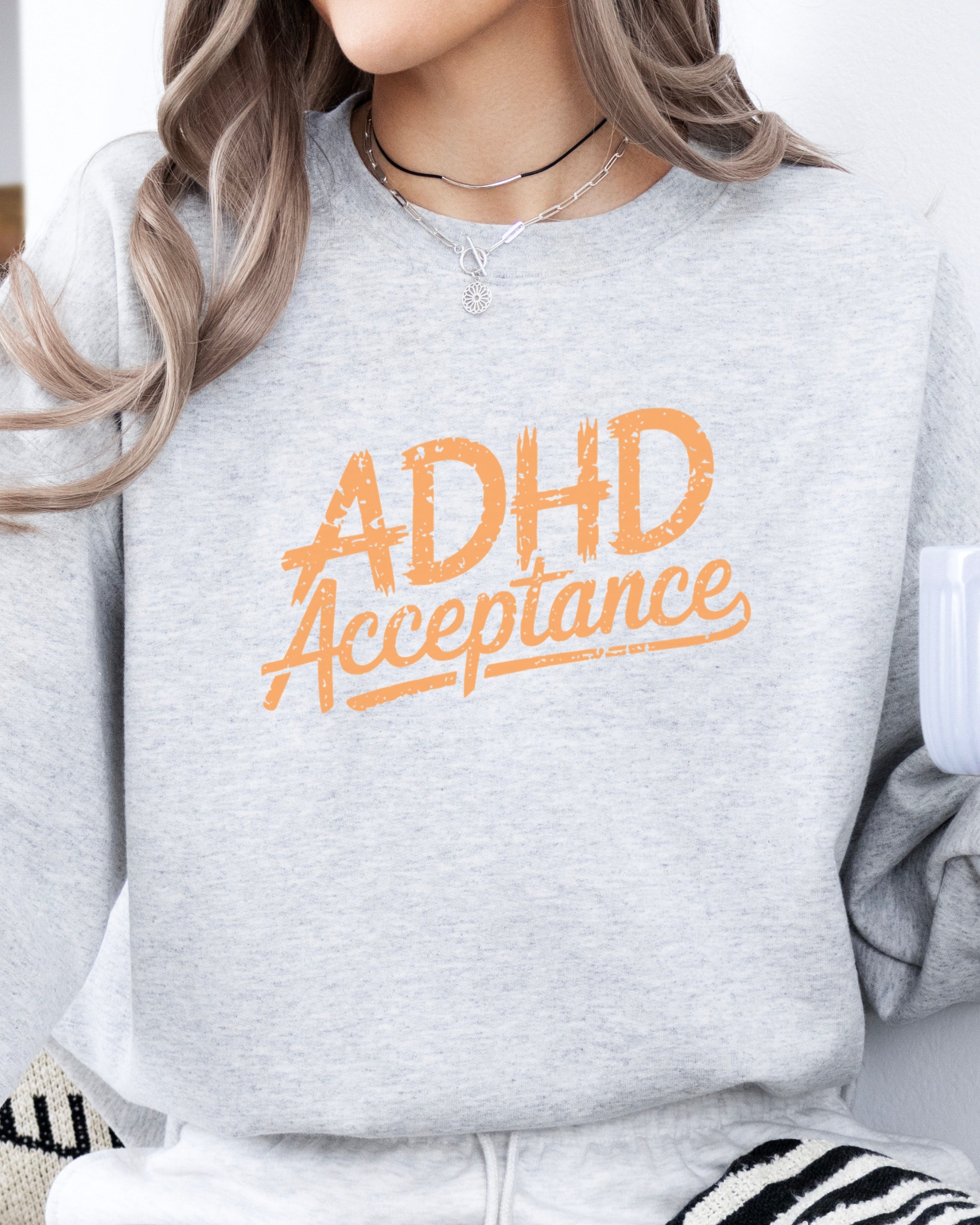 ADHD Acceptance Grunge Style Sweatshirt