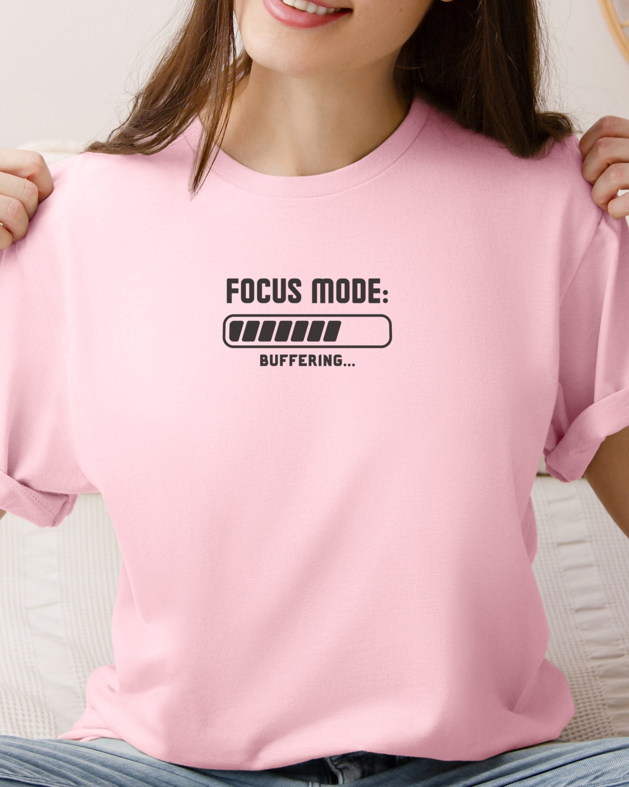 ADHD Focus Mode Buffering Tee-Neurodiversity, ADHD & Autism Awareness & Acceptance T-Shirt by Daily Bloom