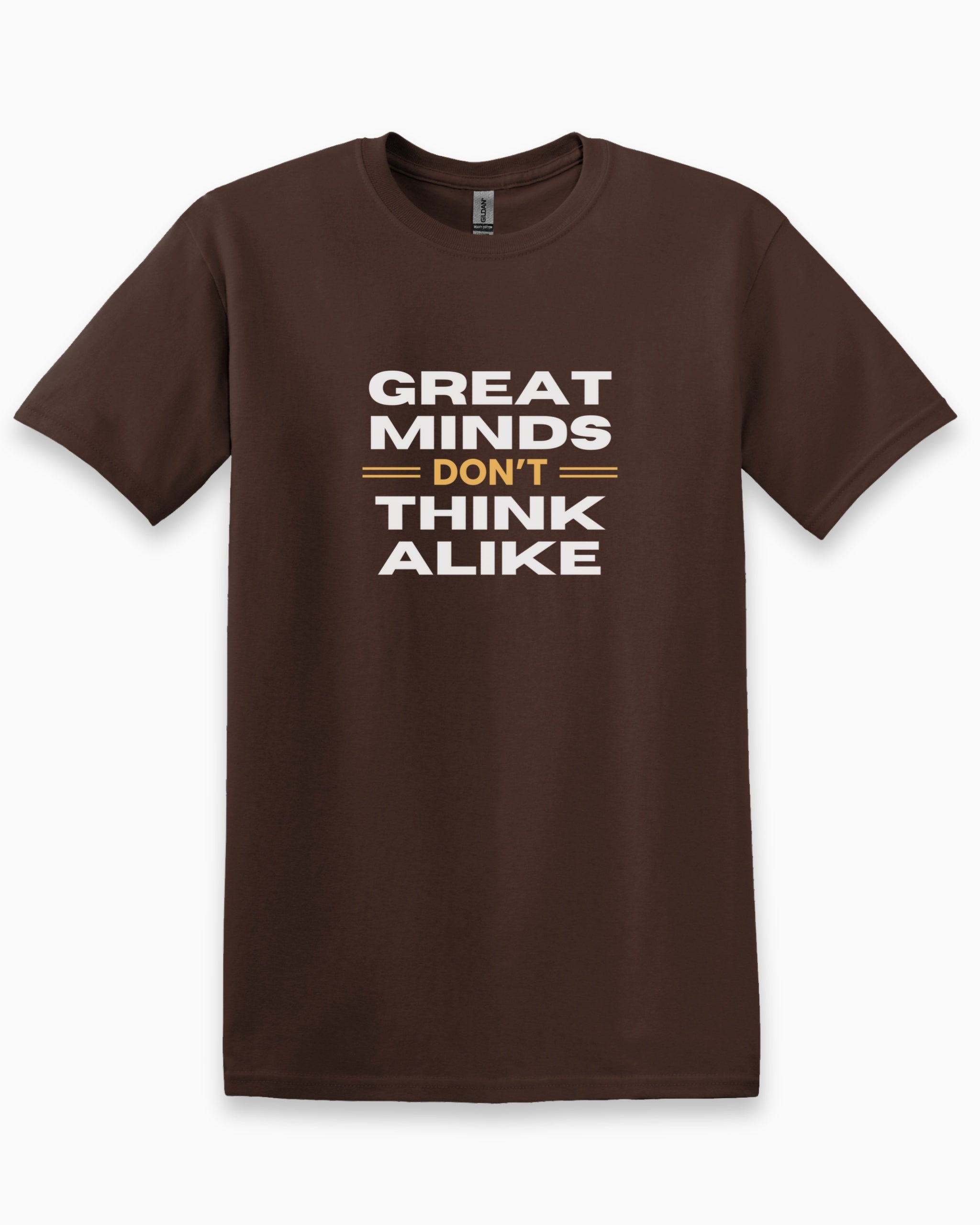 Great Minds Don't Think Alike Tee-Dark Chocolate-Neurodiversity, ADHD & Autism Awareness & Acceptance T-Shirt by Daily Bloom