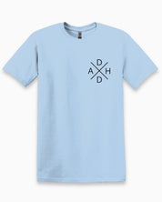 ADHD Cross Tee-Light Blue-Neurodiversity, ADHD & Autism Awareness & Acceptance T-Shirt by Daily Bloom
