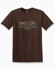 Occupational Therapist Floral Tee-Dark Chocolate-Neurodiversity, ADHD & Autism Awareness & Acceptance T-Shirt by Daily Bloom