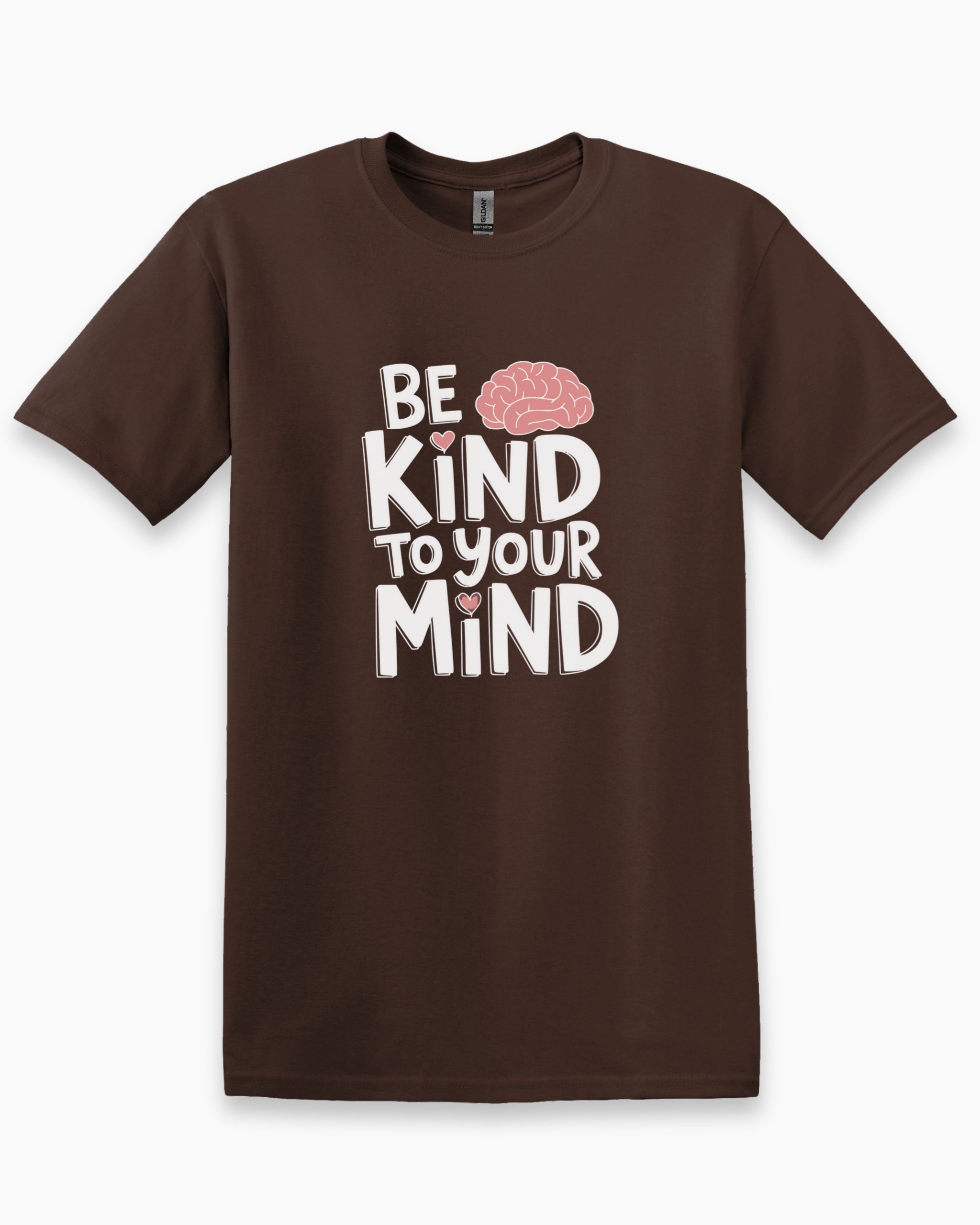Be Kind to Your Mind Tee-Dark Chocolate-Neurodiversity, ADHD & Autism Awareness & Acceptance T-Shirt by Daily Bloom