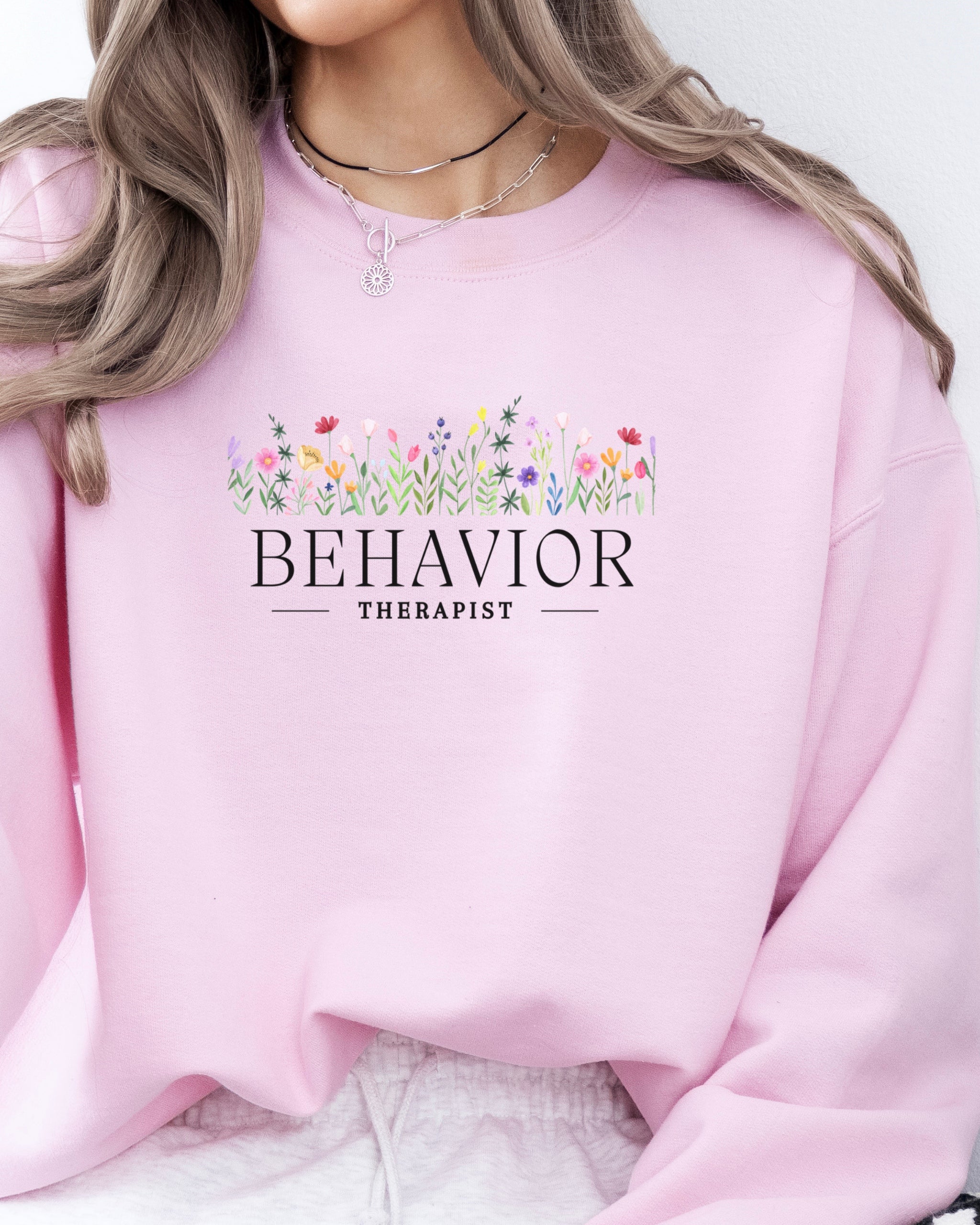 Behavior Therapist Floral Sweatshirt
