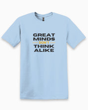 Great Minds Don't Think Alike Tee-Light Blue-Neurodiversity, ADHD & Autism Awareness & Acceptance T-Shirt by Daily Bloom