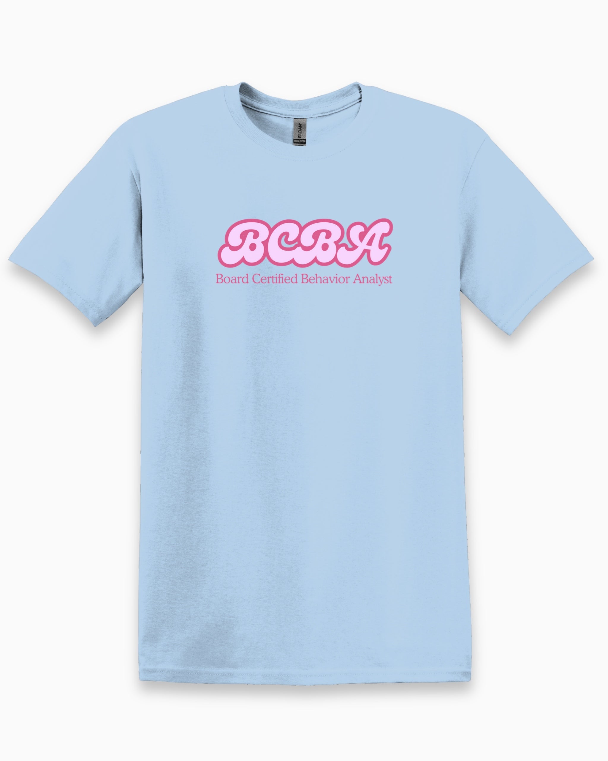 BCBA Groovy Tee-Light Blue-Neurodiversity, ADHD & Autism Awareness & Acceptance T-Shirt by Daily Bloom