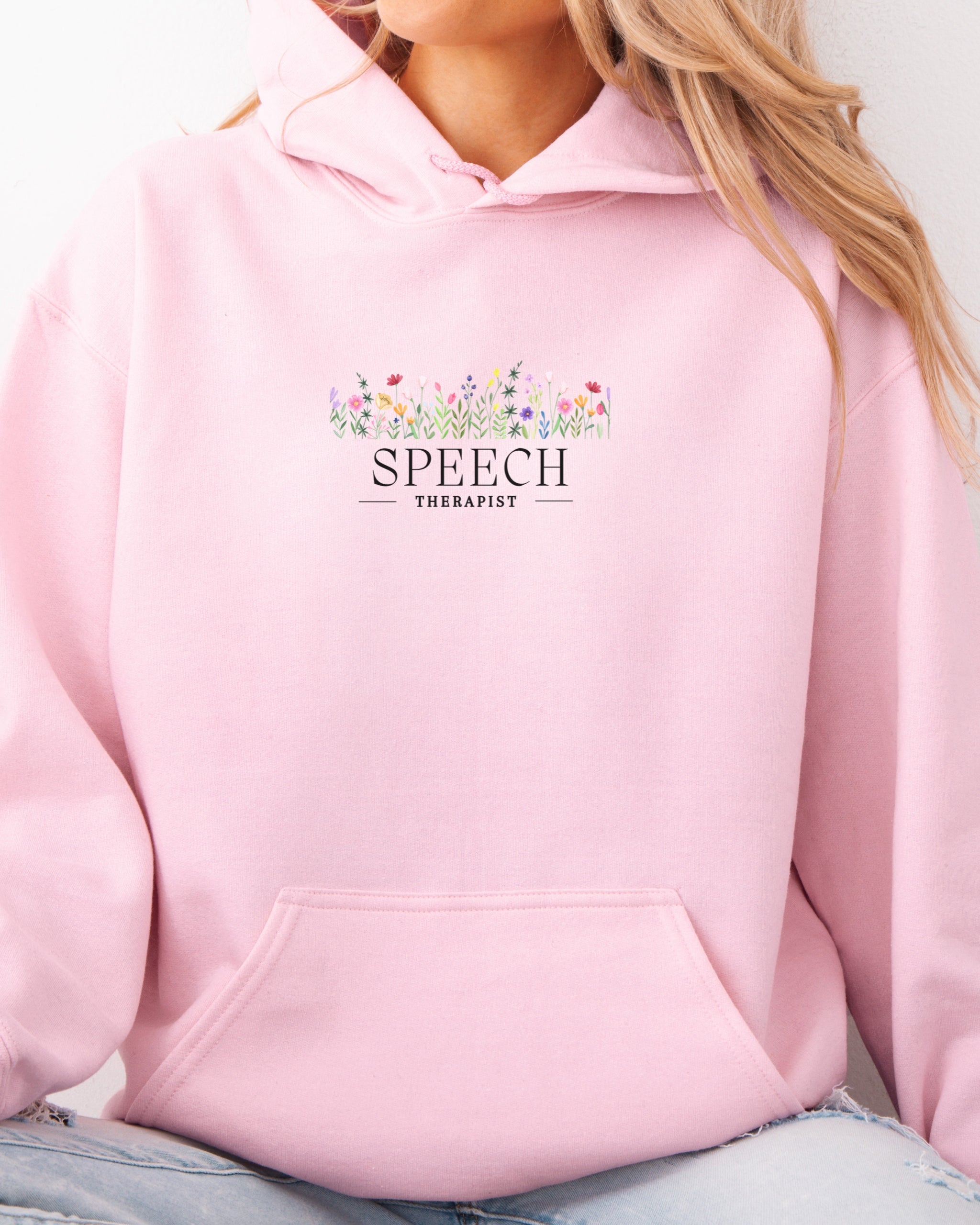 Speech Therapist Floral Hoodie