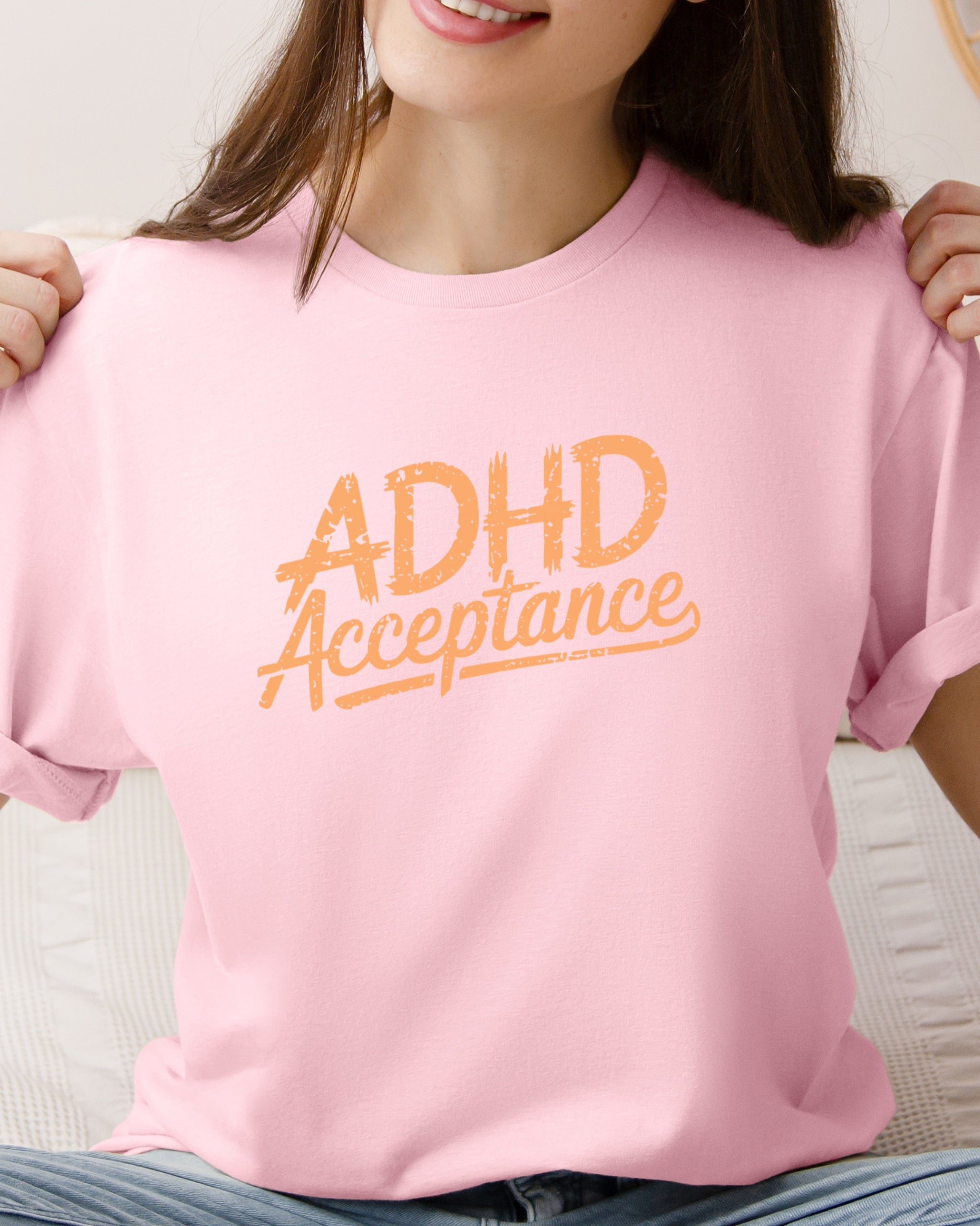 ADHD Acceptance Grunge Style Tee-Neurodiversity, ADHD & Autism Awareness & Acceptance T-Shirt by Daily Bloom