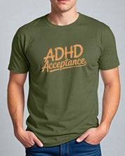ADHD Acceptance Grunge Style Tee-Neurodiversity, ADHD & Autism Awareness & Acceptance T-Shirt by Daily Bloom