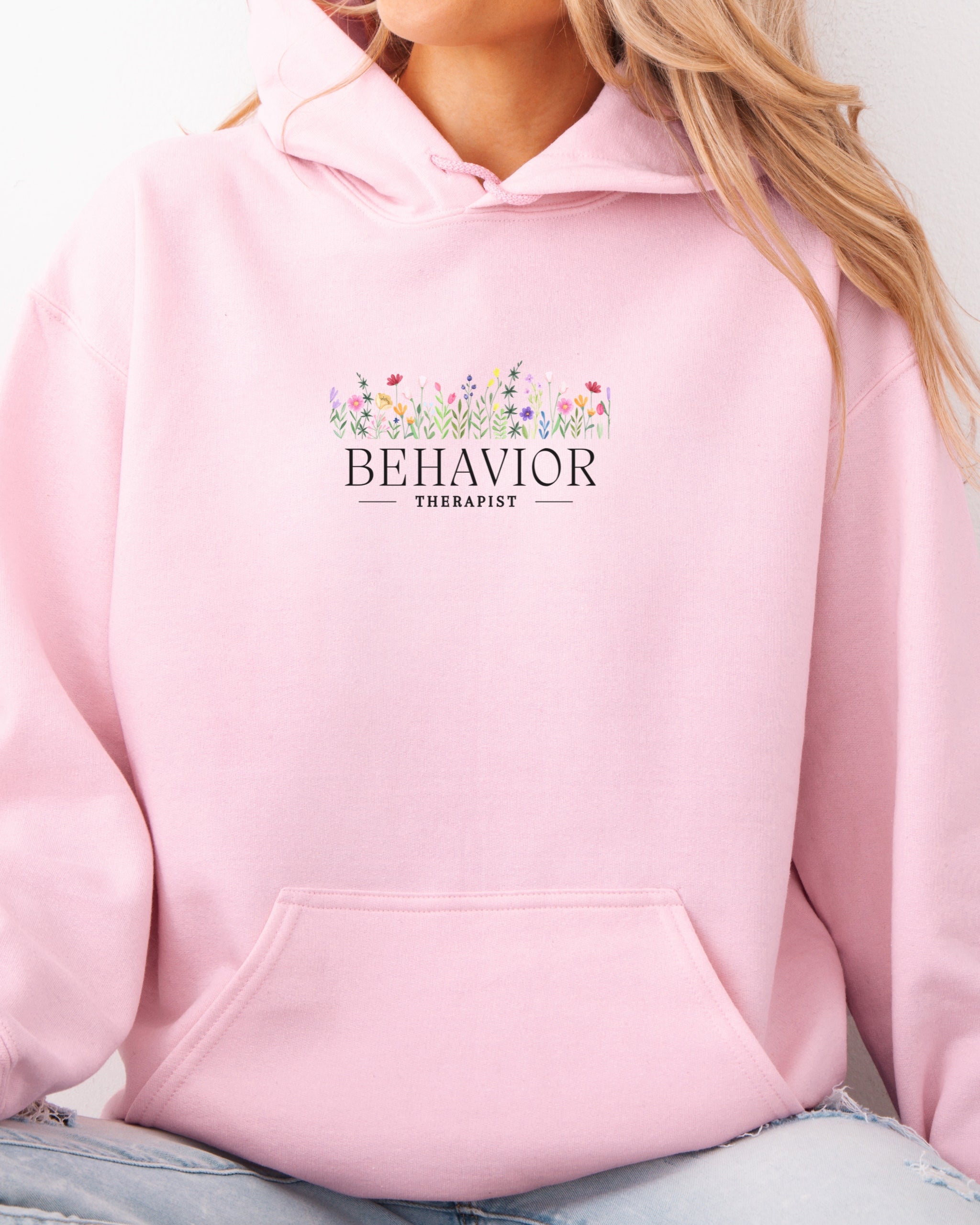 Behavior Therapist Floral Hoodie