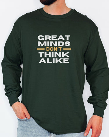 Autism Long - sleeve - Great Minds Don't Think Alike Long Sleeve T-Shirt - Daily Bloom