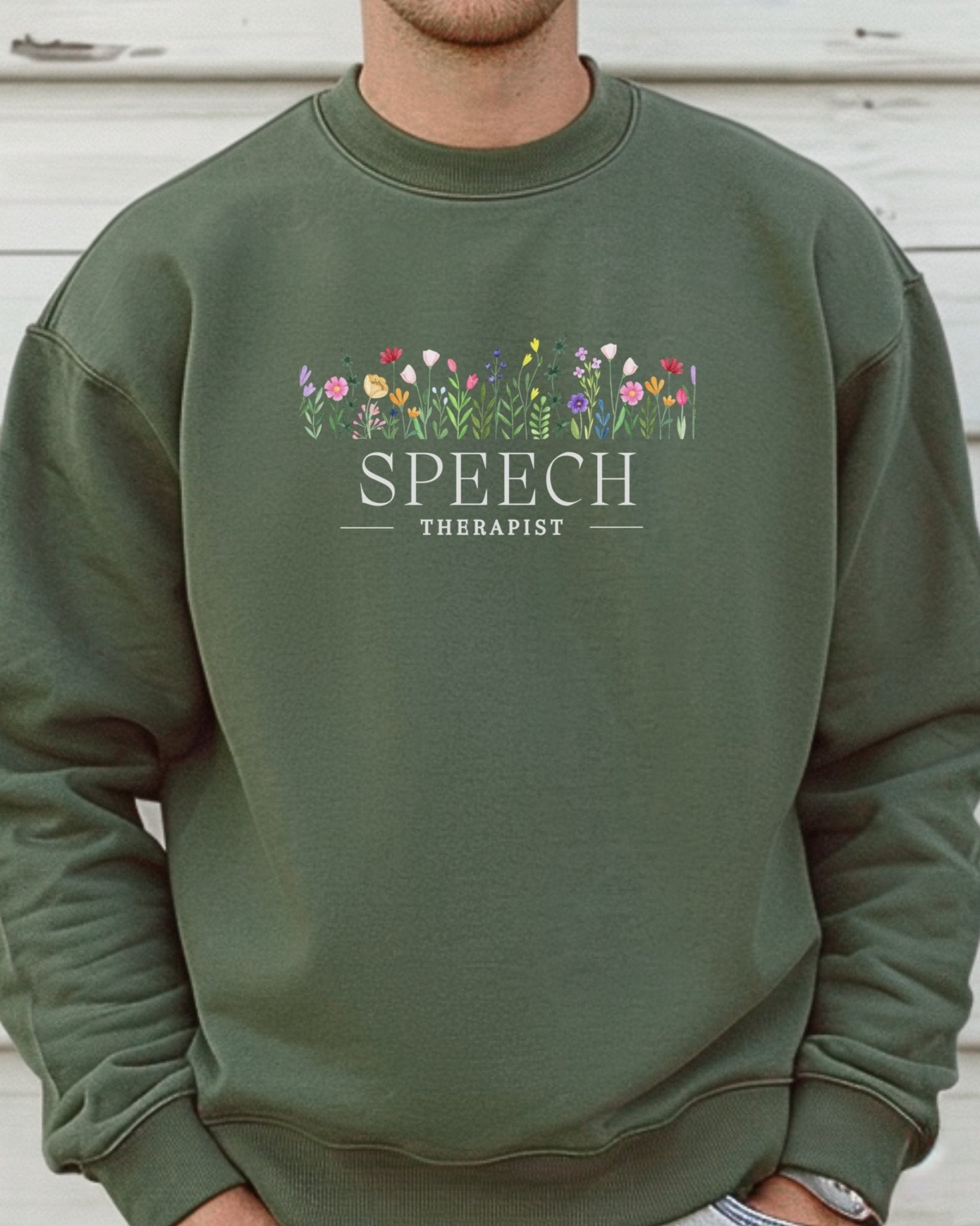 Autism Sweatshirt - Speech Therapist Floral Sweatshirt - Daily Bloom