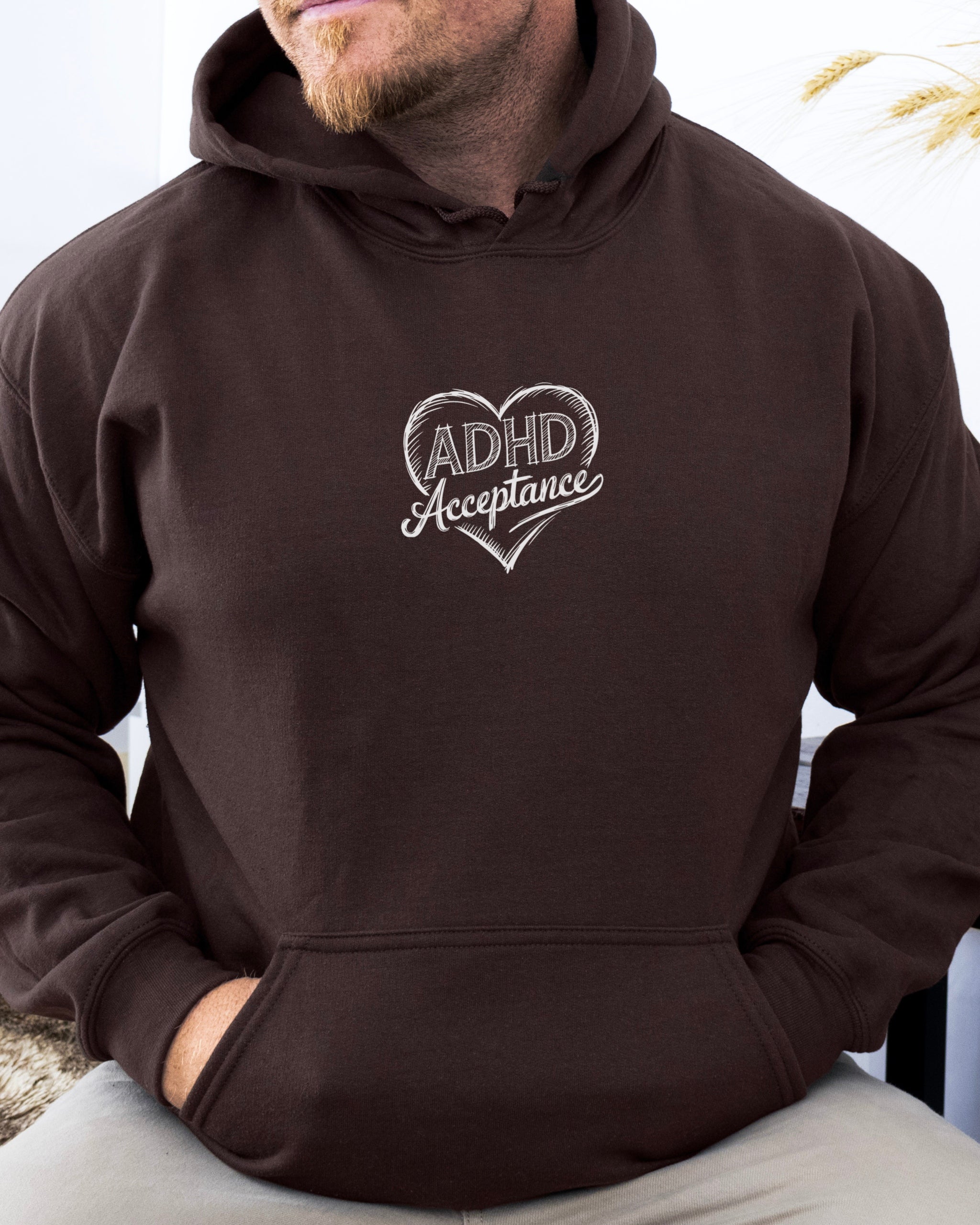 ADHD Acceptance Love Heart Sketch Hoodie