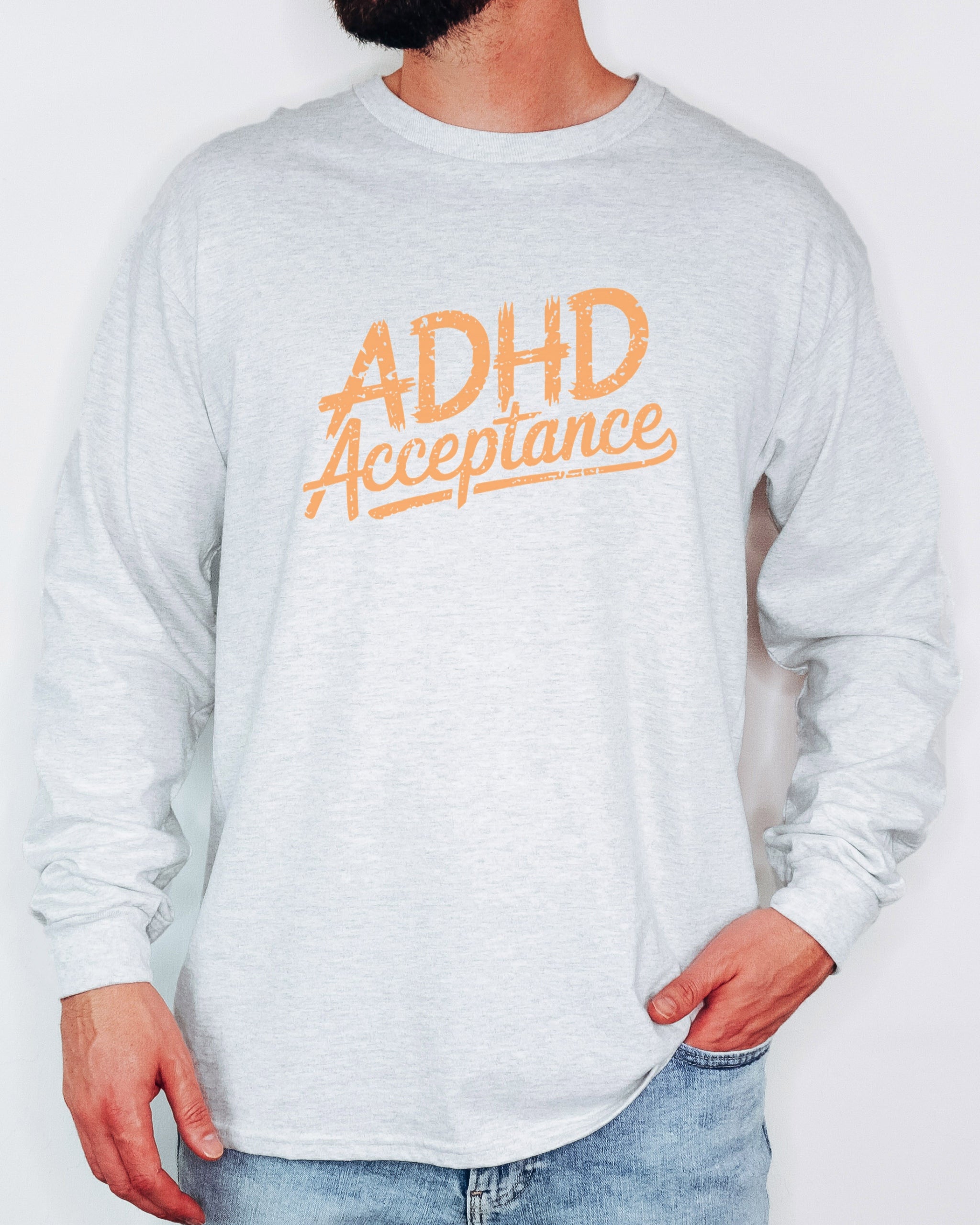 ADHD Acceptance Grunge Style Long Sleeve T-Shirt