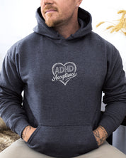 ADHD Acceptance Love Heart Sketch Hoodie