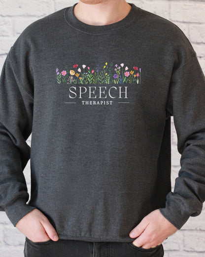 Speech Therapist Floral Sweatshirt