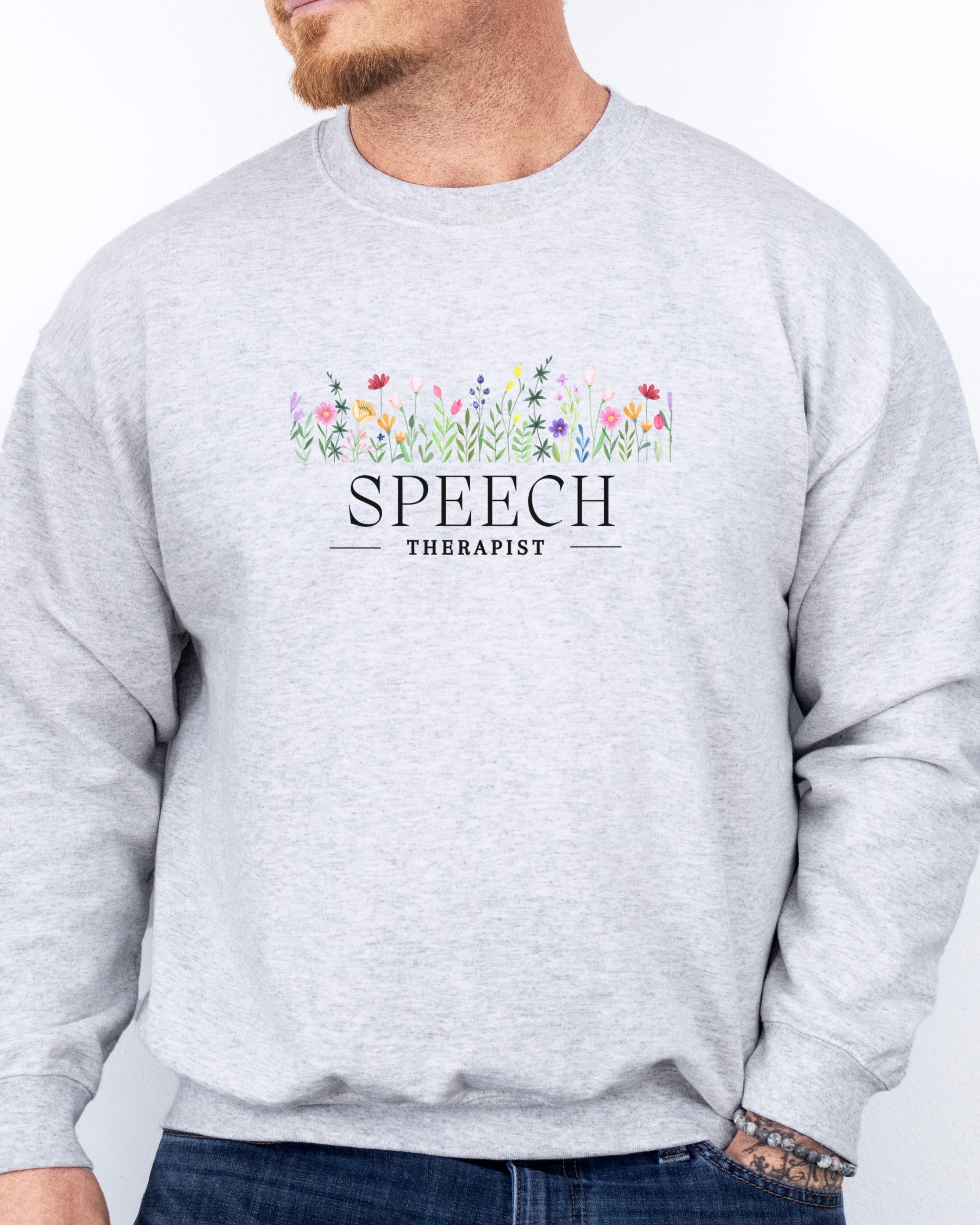 Speech Therapist Floral Sweatshirt