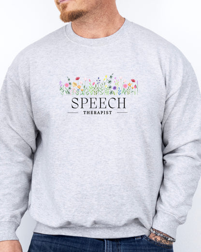 Speech Therapist Floral Sweatshirt