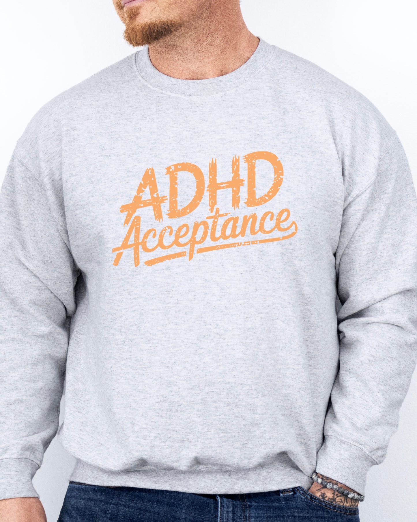 ADHD Acceptance Grunge Style Sweatshirt