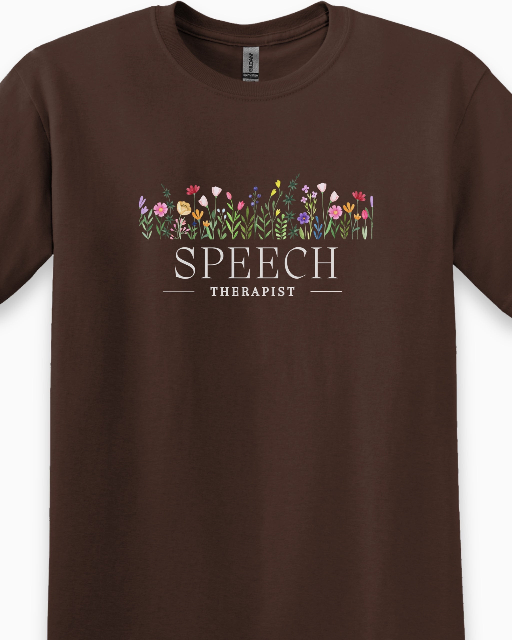 Speech Therapist Floral Tee-Neurodiversity, ADHD & Autism Awareness & Acceptance T-Shirt by Daily Bloom