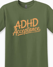 ADHD Acceptance Grunge Style Tee-Neurodiversity, ADHD & Autism Awareness & Acceptance T-Shirt by Daily Bloom