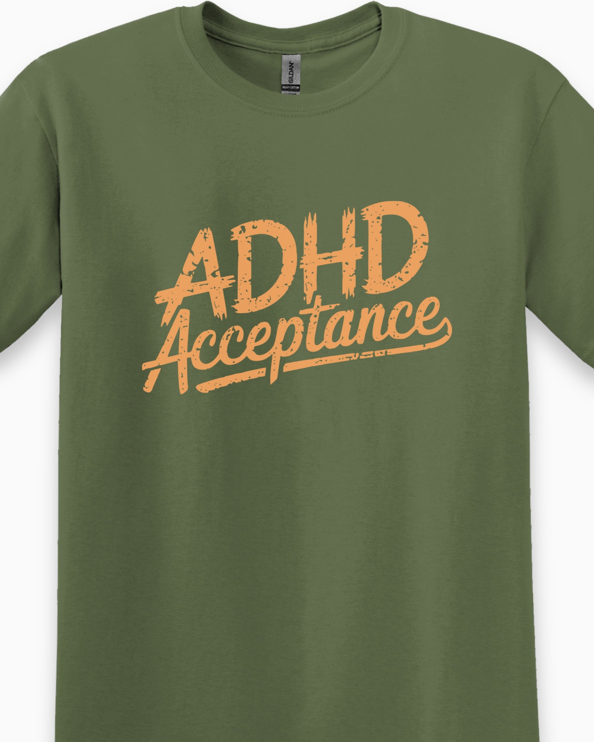 ADHD Acceptance Grunge Style Tee-Neurodiversity, ADHD & Autism Awareness & Acceptance T-Shirt by Daily Bloom