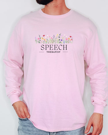 Autism Long - sleeve - Speech Therapist Floral Long Sleeve T-Shirt - Daily Bloom