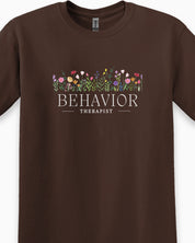 Behavior Therapist Floral Tee-Neurodiversity, ADHD & Autism Awareness & Acceptance T-Shirt by Daily Bloom