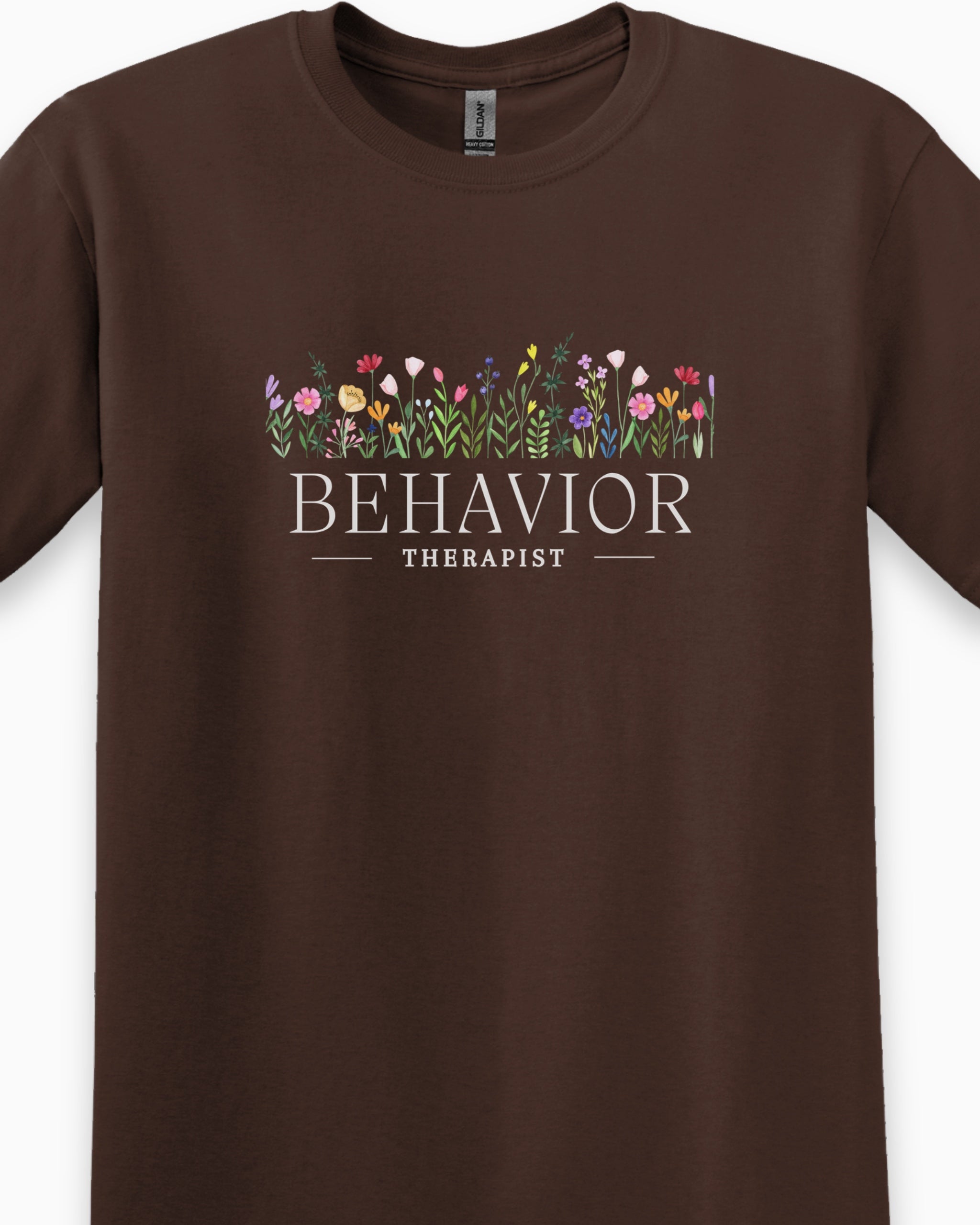 Behavior Therapist Floral Tee-Neurodiversity, ADHD & Autism Awareness & Acceptance T-Shirt by Daily Bloom