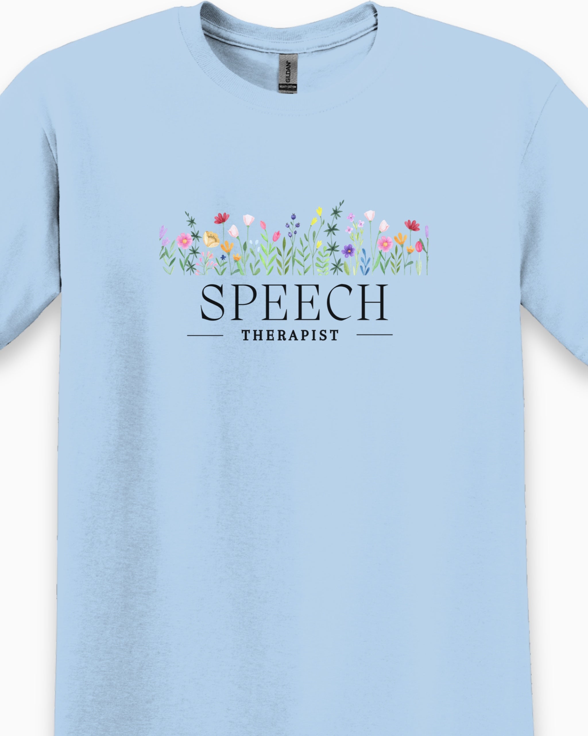 Speech Therapist Floral Tee-Neurodiversity, ADHD & Autism Awareness & Acceptance T-Shirt by Daily Bloom