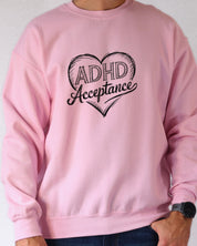 ADHD Acceptance Love Heart Sketch Sweatshirt
