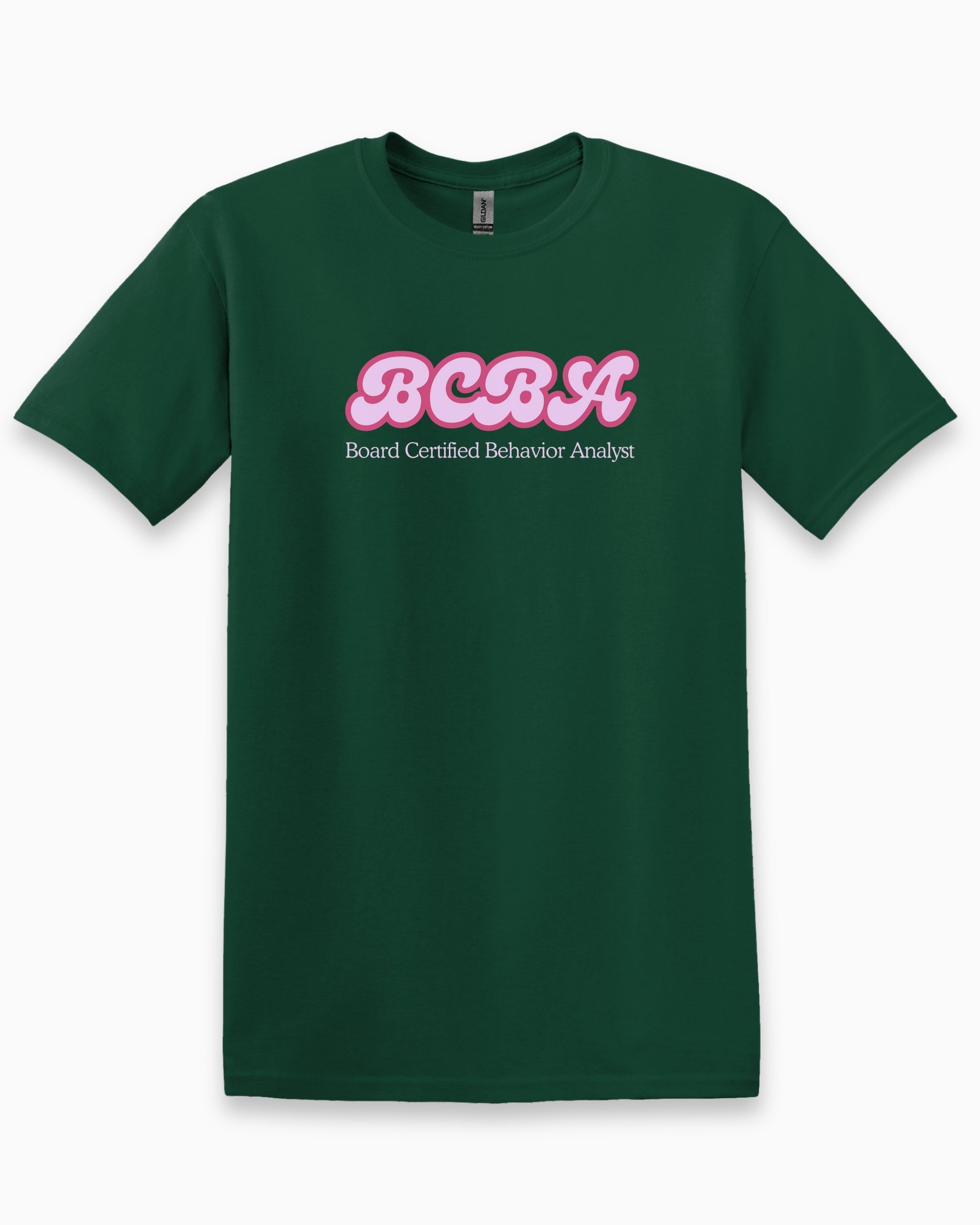 BCBA Groovy Tee-Forest Green-Neurodiversity, ADHD & Autism Awareness & Acceptance T-Shirt by Daily Bloom