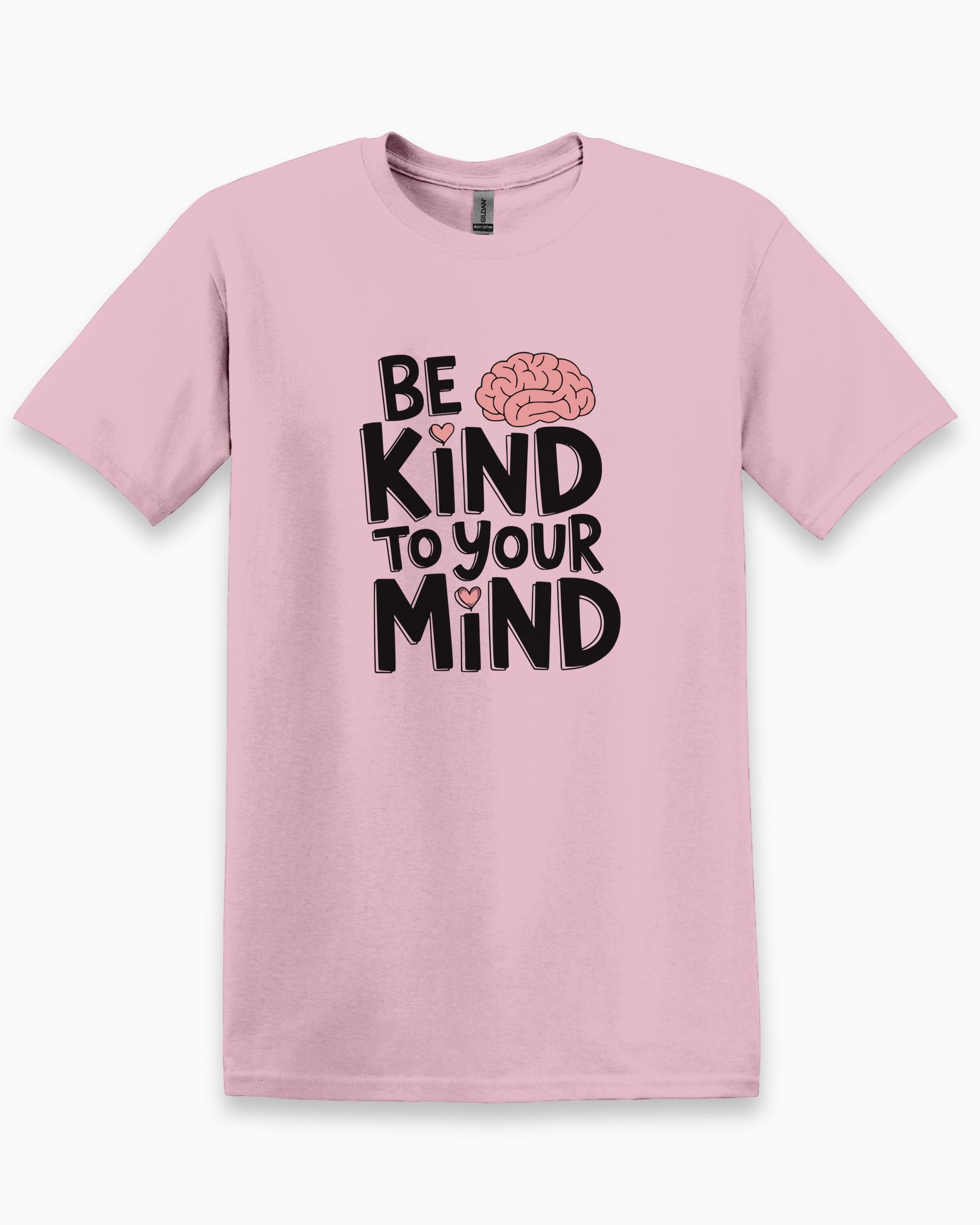 Be Kind to Your Mind Tee-Light Pink-Neurodiversity, ADHD & Autism Awareness & Acceptance T-Shirt by Daily Bloom