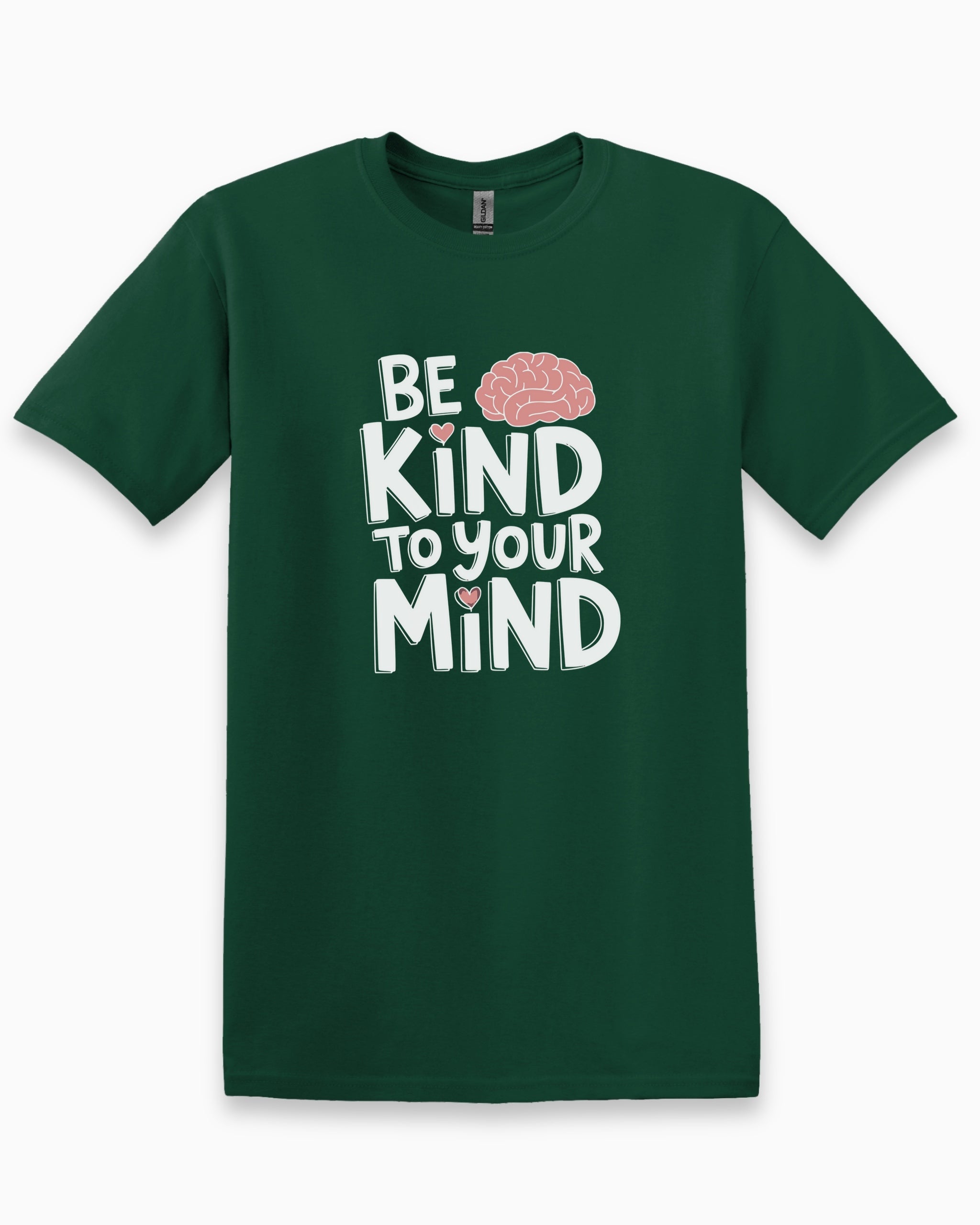 Be Kind to Your Mind Tee-Forest Green-Neurodiversity, ADHD & Autism Awareness & Acceptance T-Shirt by Daily Bloom