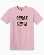 Great Minds Don't Think Alike Tee-Light Pink-Neurodiversity, ADHD & Autism Awareness & Acceptance T-Shirt by Daily Bloom
