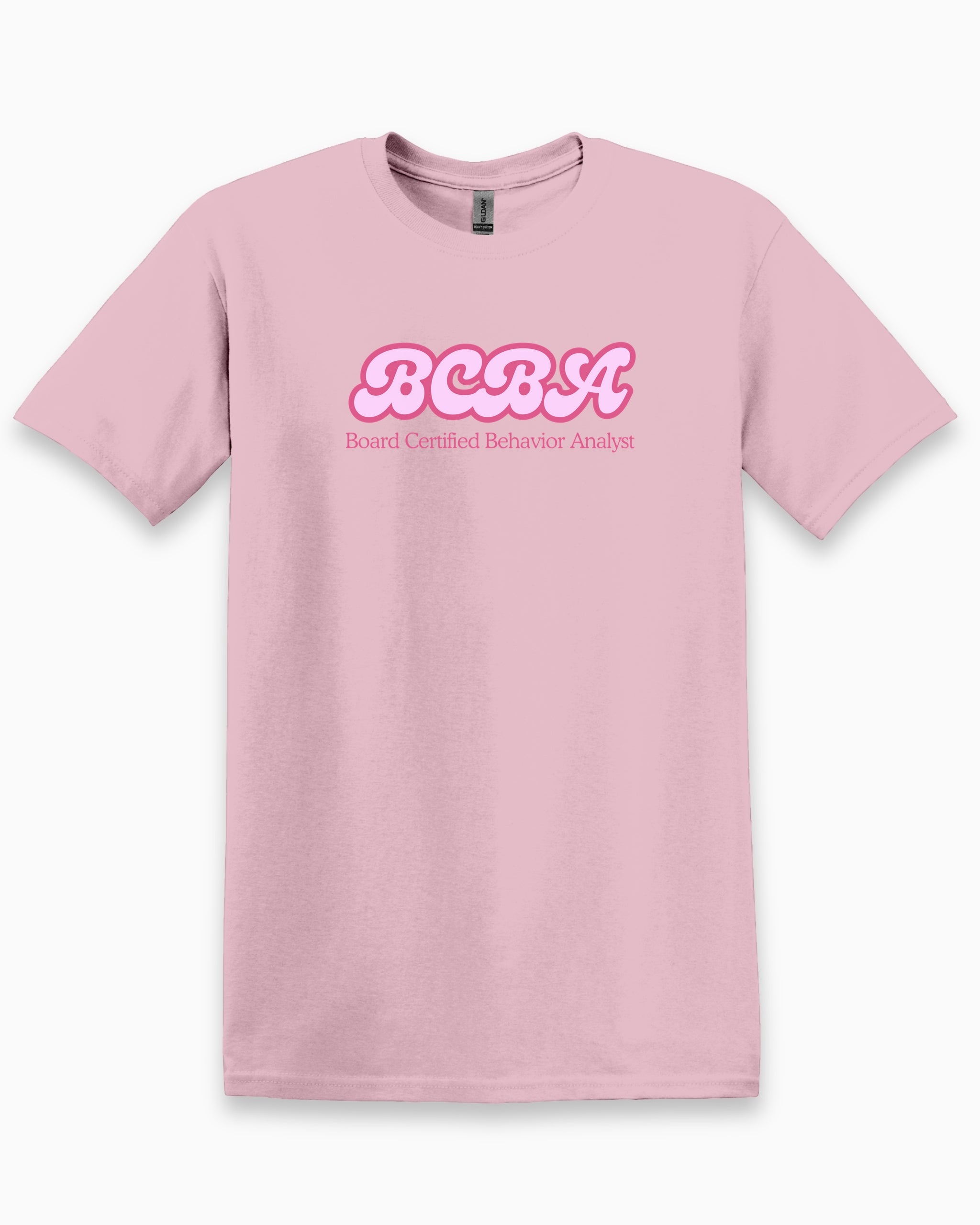 BCBA Groovy Tee-Light Pink-Neurodiversity, ADHD & Autism Awareness & Acceptance T-Shirt by Daily Bloom