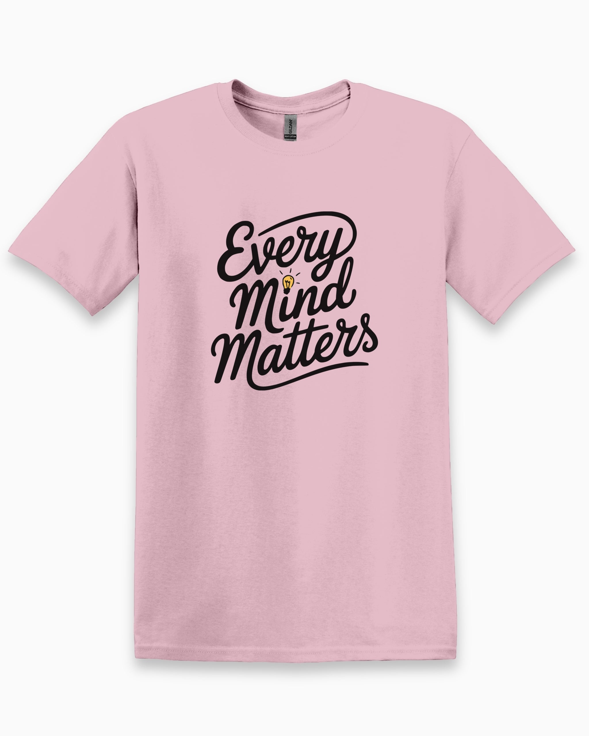Every Mind Matters Tee-Light Pink-Neurodiversity, ADHD & Autism Awareness & Acceptance T-Shirt by Daily Bloom
